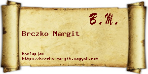 Brczko Margit névjegykártya